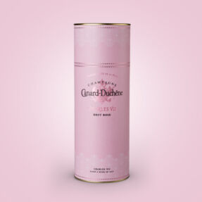 Cardboard canister for Canard Duchêne packaging Cardboard canister for Canard Duchêne packaging