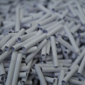 White cardboard tubes