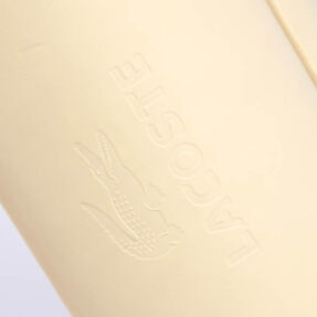 Cylindrical packaging: Lacoste leather box Cylindrical packaging: Lacoste leather